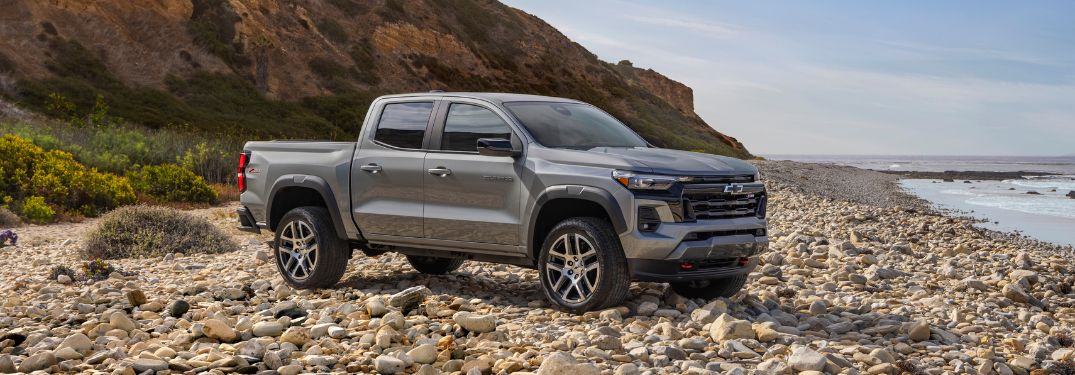 Gray 2023 Chevy Colorado Trail Boss Front Exterior