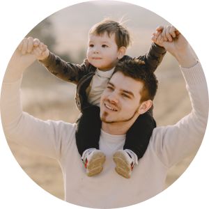 Dad with Son on Shoulders