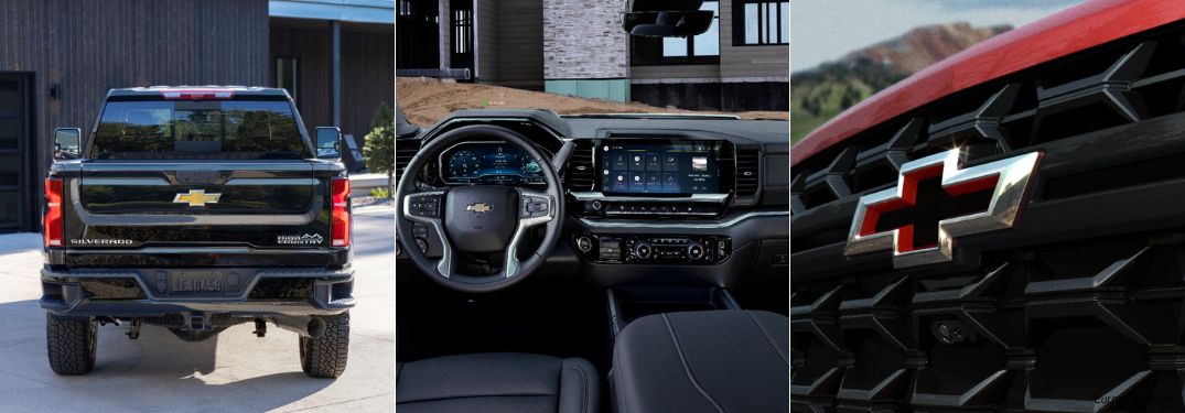 2024 Chevy Silverado HD Rear Exterior, Front Interior and Grille Badge