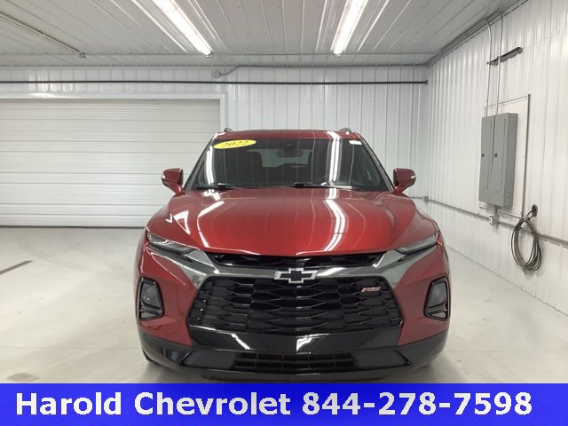 Used 2022 Chevrolet Blazer RS with VIN 3GNKBKRS4NS124492 for sale in Angola, IN