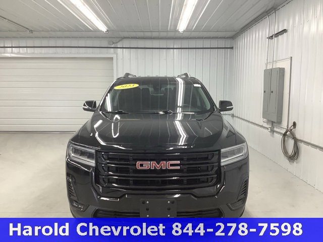 Used 2023 GMC Acadia SLE with VIN 1GKKNRL46PZ141615 for sale in Angola, IN