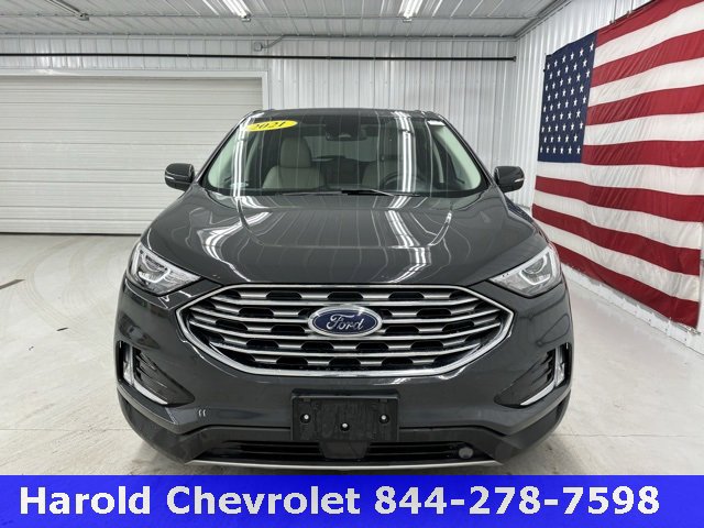 Used 2021 Ford Edge Titanium with VIN 2FMPK4K96MBA27764 for sale in Angola, IN