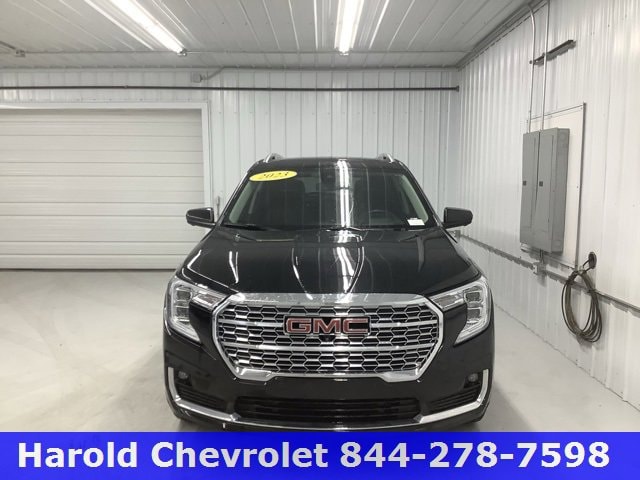 Used 2023 GMC Terrain Denali with VIN 3GKALXEGXPL207457 for sale in Angola, IN