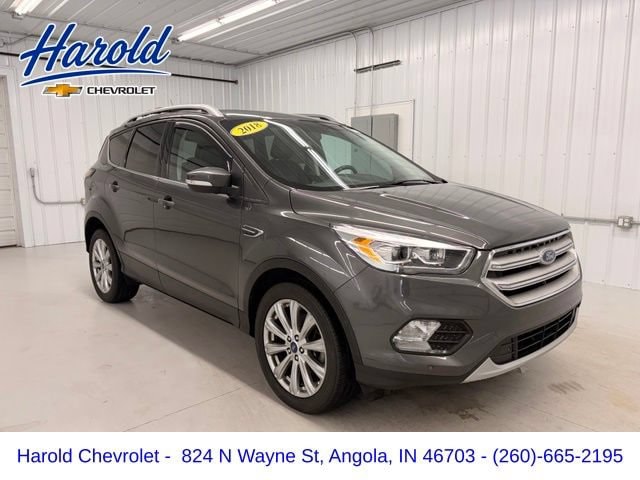 Used 2018 Ford Escape Titanium with VIN 1FMCU9J91JUB55780 for sale in Angola, IN