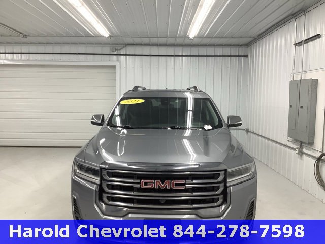 Used 2021 GMC Acadia AT4 with VIN 1GKKNLLS0MZ164444 for sale in Angola, IN