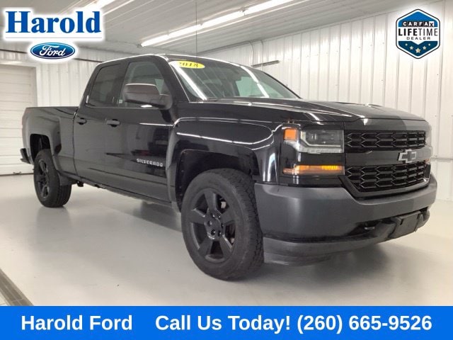 Used 2018 Chevrolet Silverado 1500 Work Truck 1WT with VIN 1GCVKNEC3JZ147006 for sale in Angola, IN