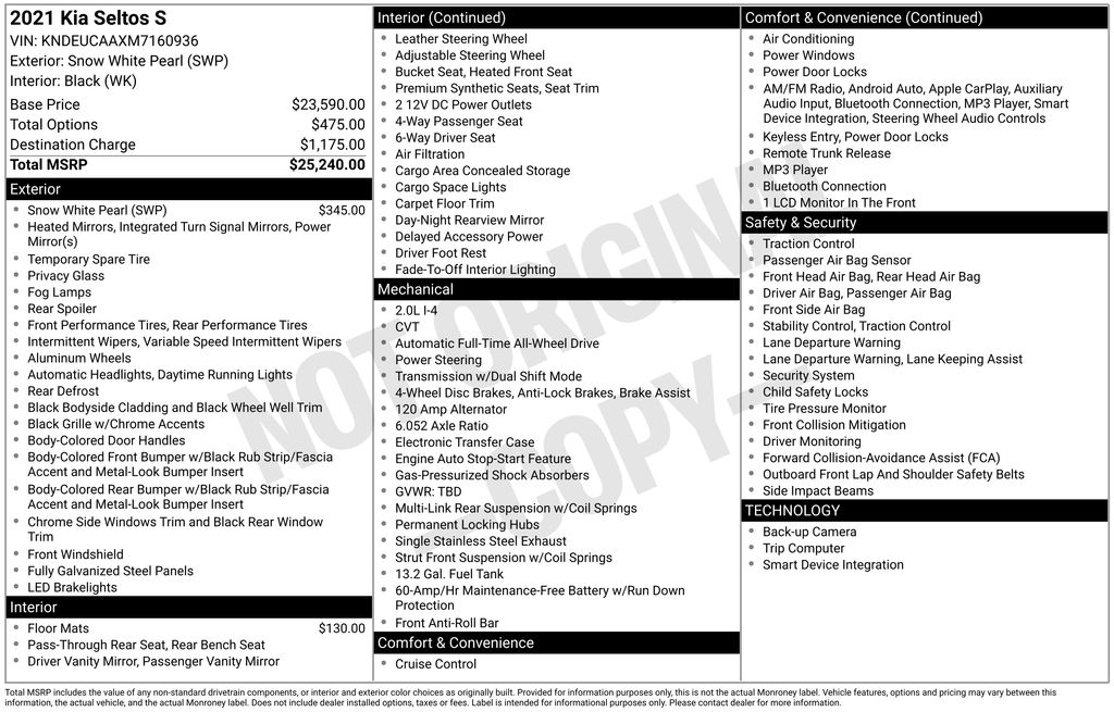 2021 KIA SELTOS - Image 38