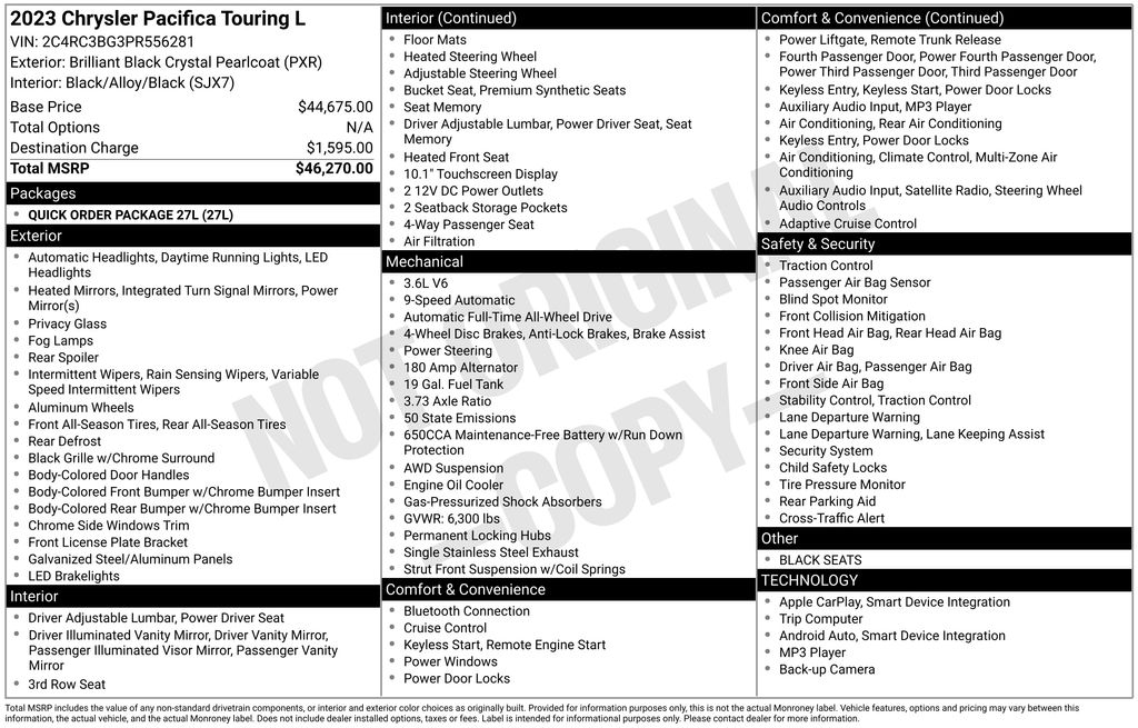 2023 CHRYSLER PACIFICA - Image 10