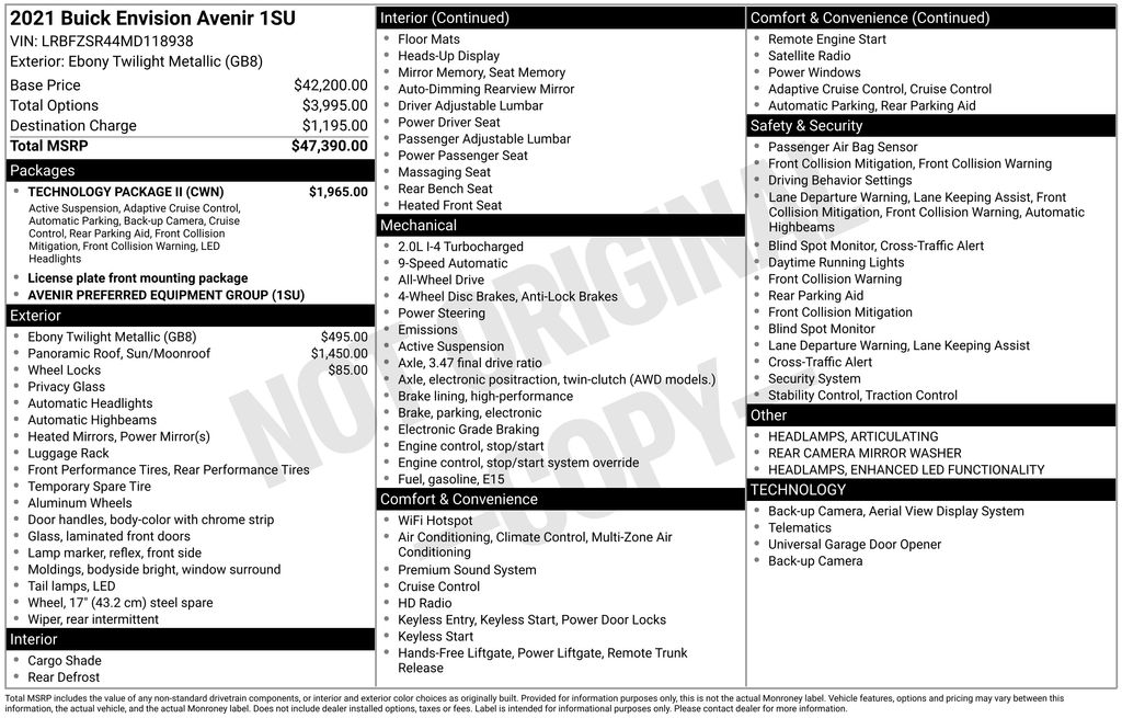 2021 BUICK ENVISION - Image 37