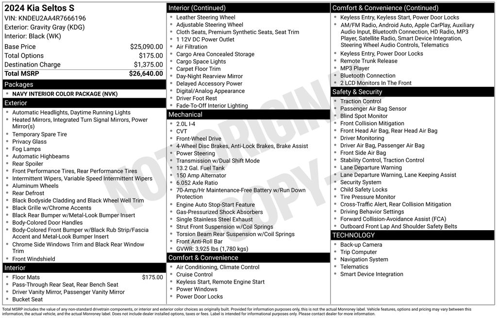 2024 KIA SELTOS - Image 36