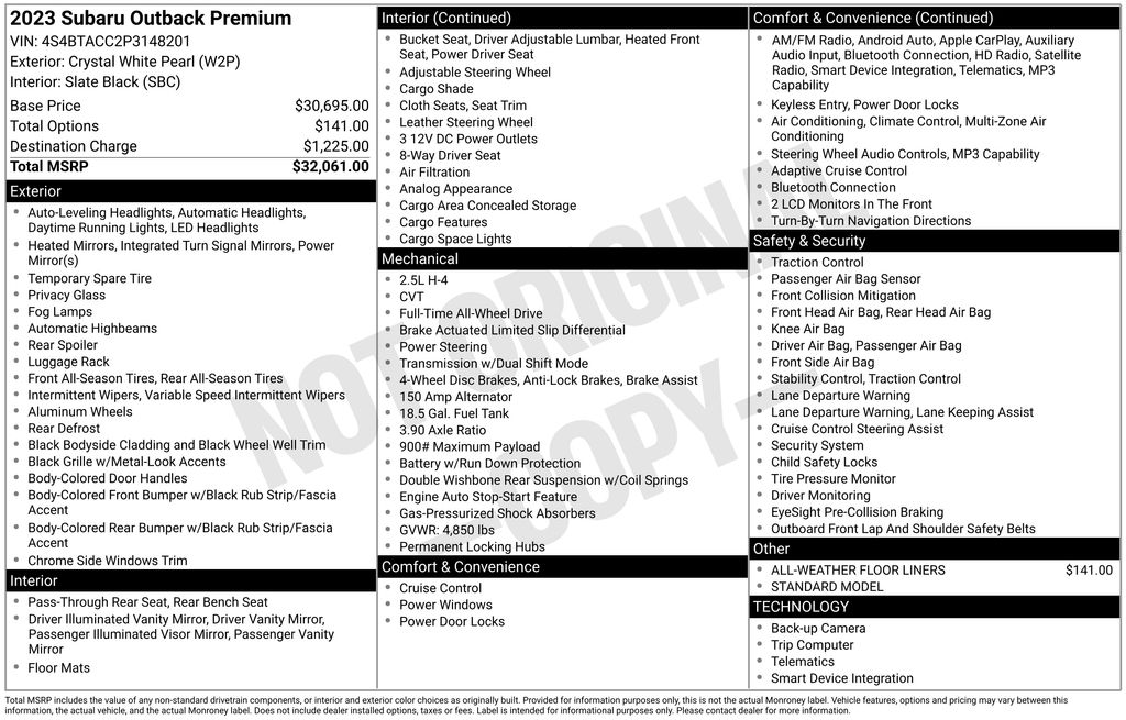 2023 SUBARU OUTBACK - Image 24
