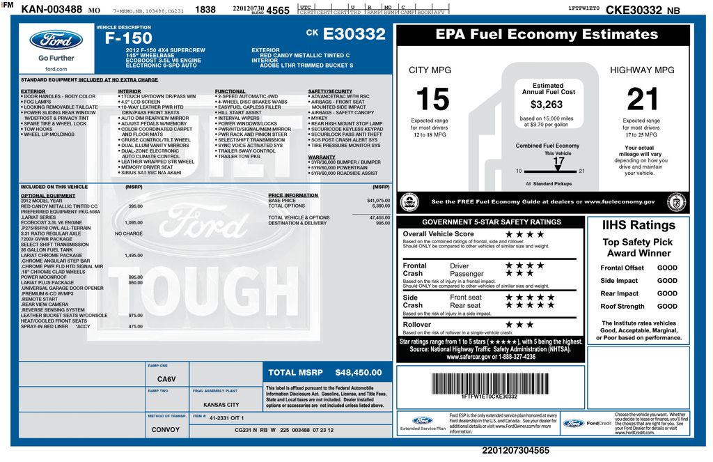 2012 FORD F-150 - Image 40