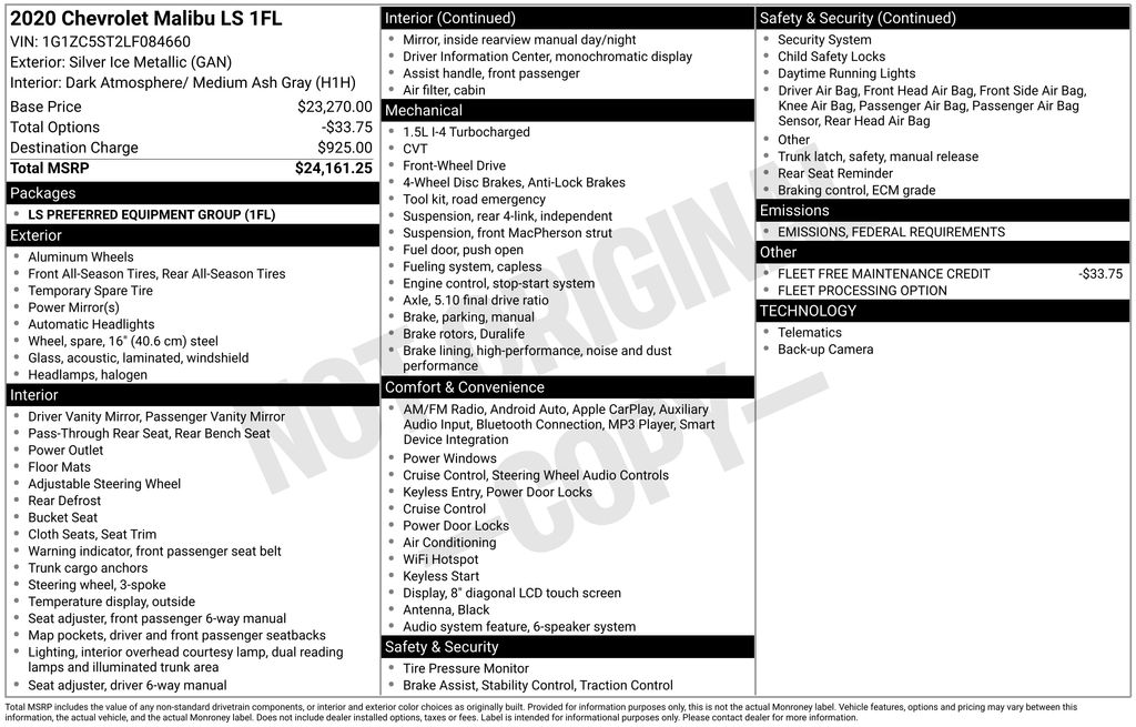 2020 CHEVROLET MALIBU - Image 26