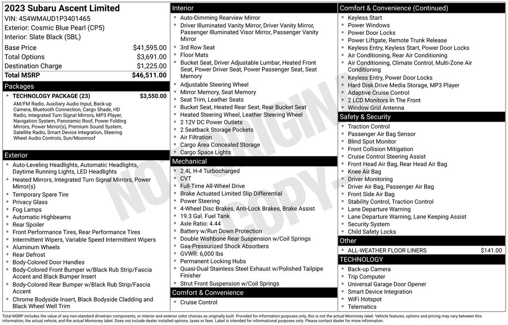2023 SUBARU ASCENT - Image 10