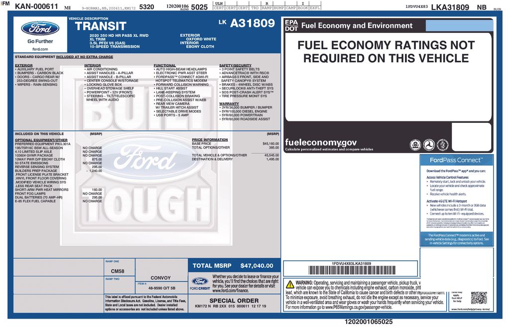 2020 FORD TRANSIT - Image 10