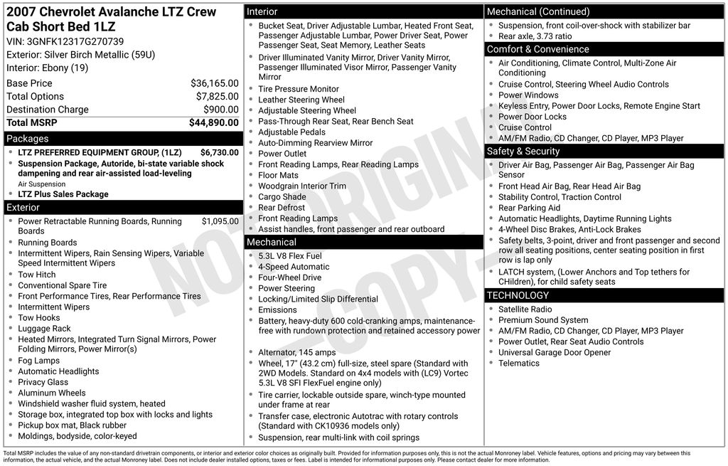 2007 CHEVROLET AVALANCHE - Image 10