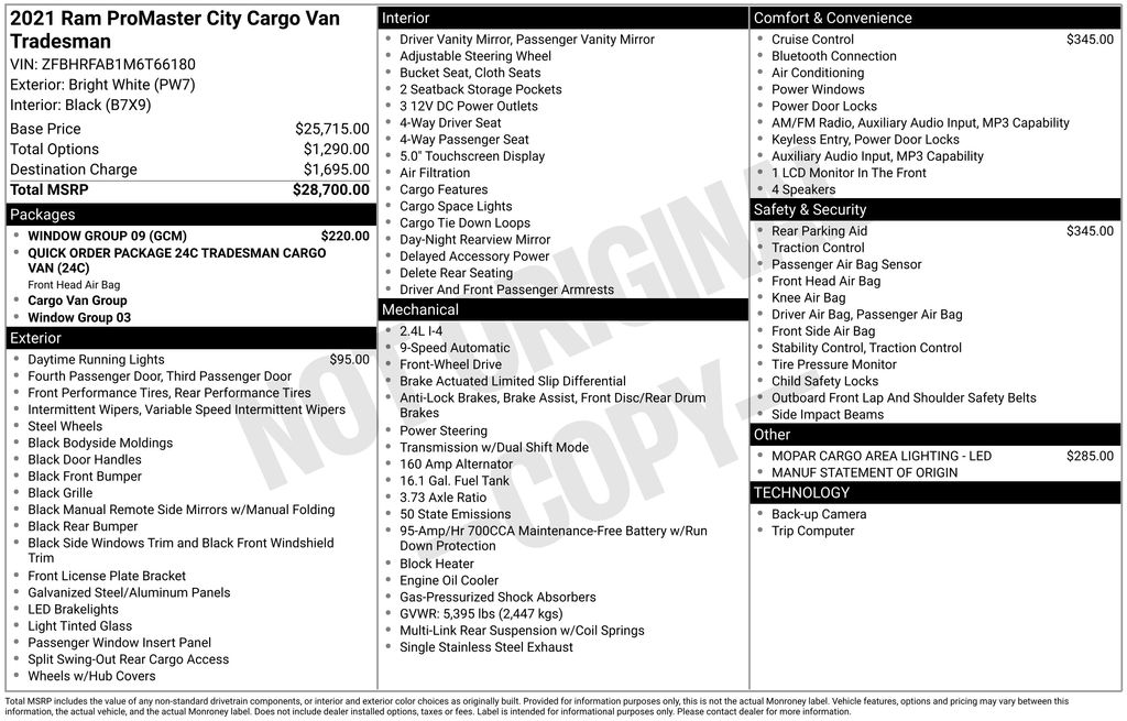 2021 RAM PROMASTER CITY - Image 23