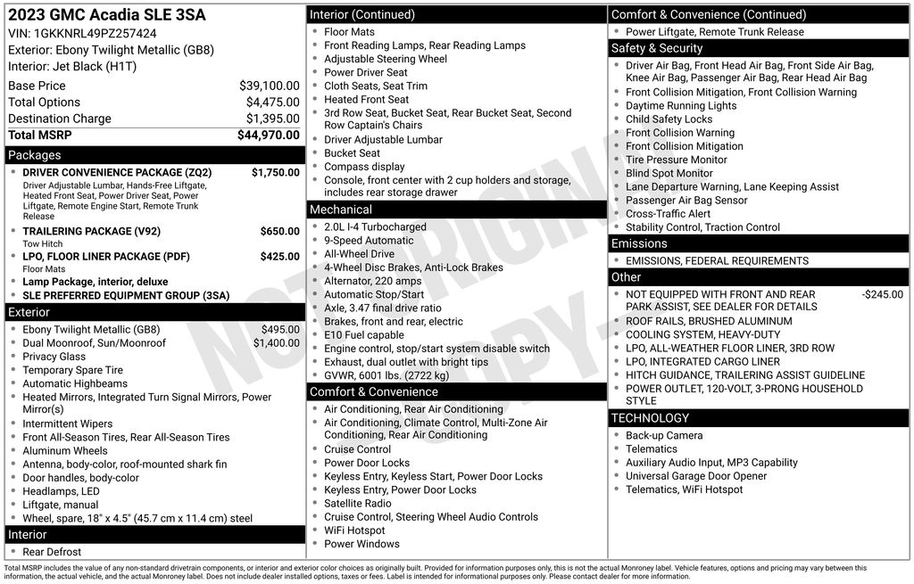 2023 GMC ACADIA - Image 35