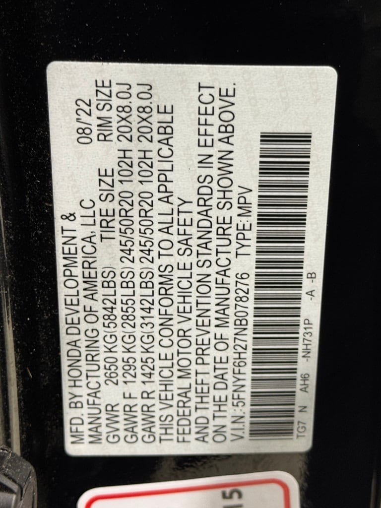 2022 HONDA PILOT - Image 31
