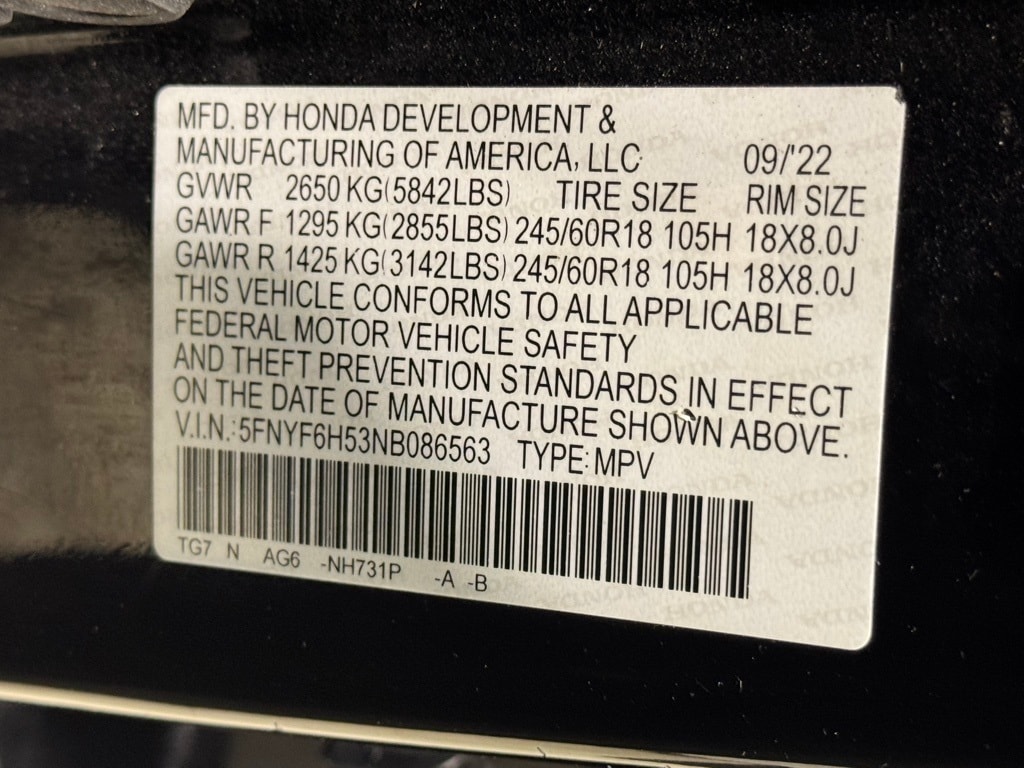 2022 HONDA PILOT - Image 34