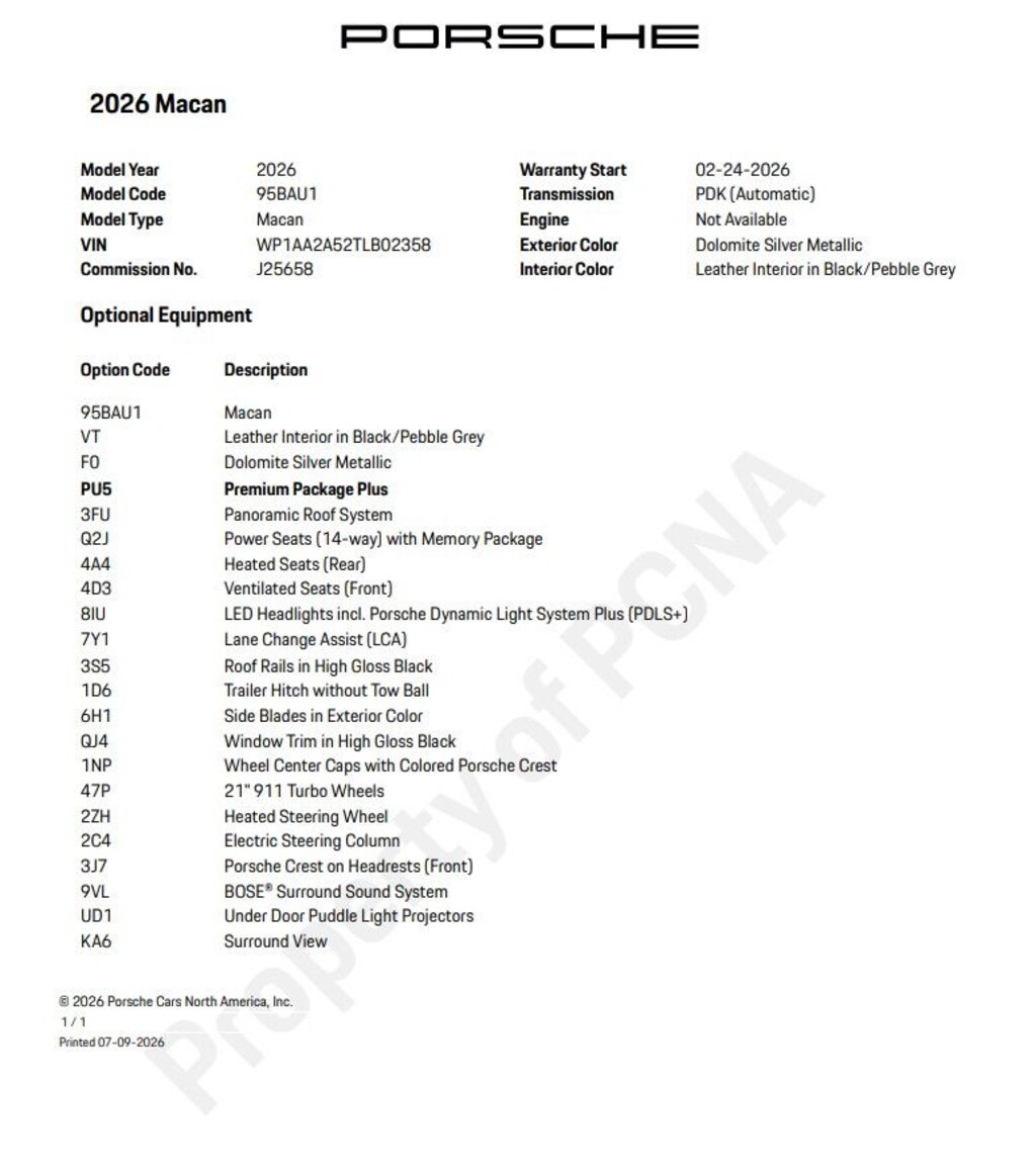 Certified 2026 Porsche Macan SUV