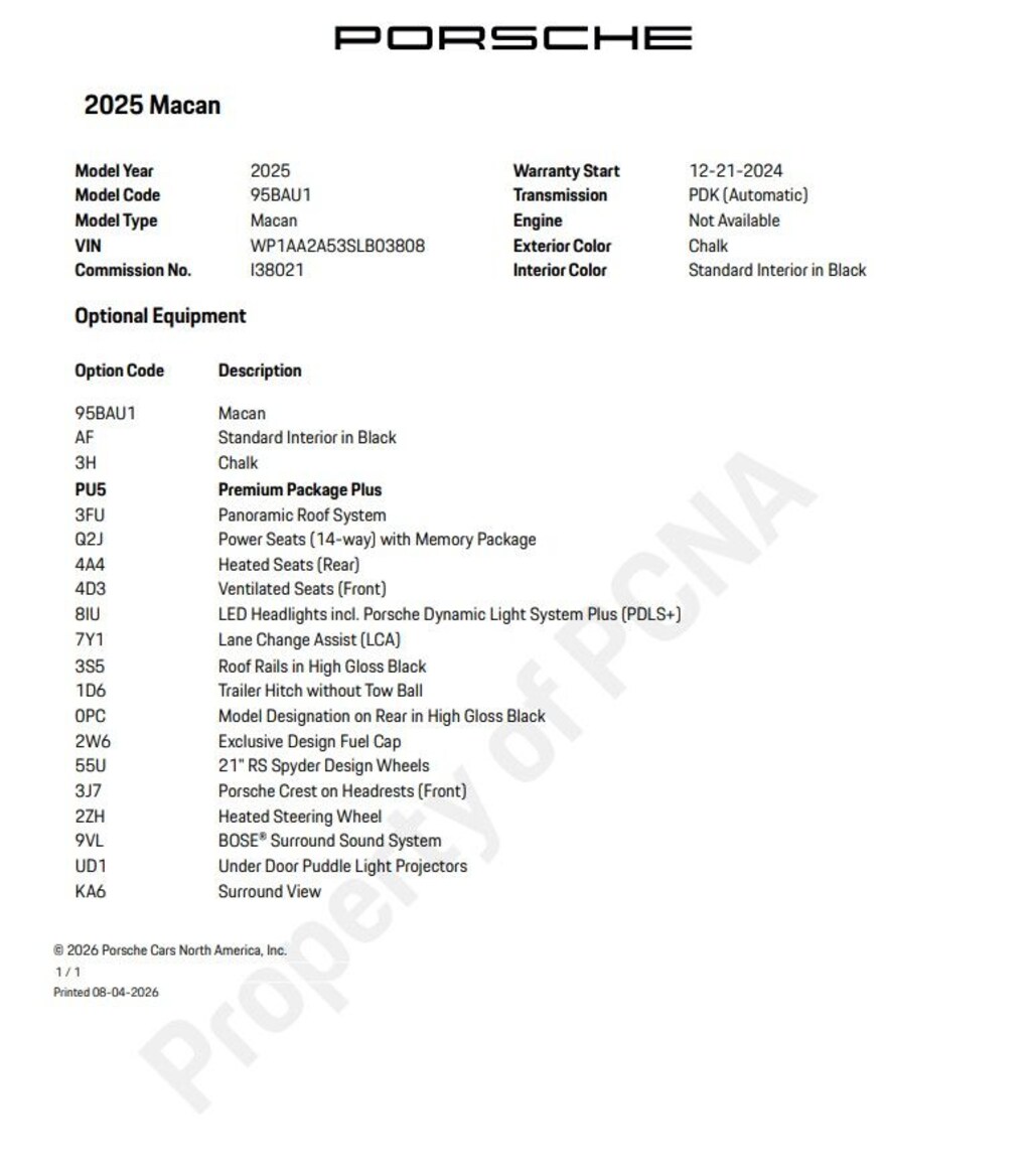 Certified 2025 Porsche Macan SUV