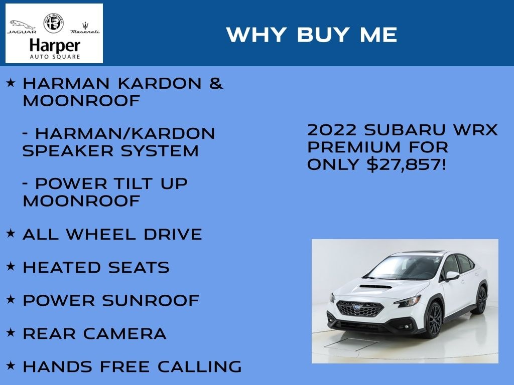 Used 2022 Subaru WRX Premium Sedan