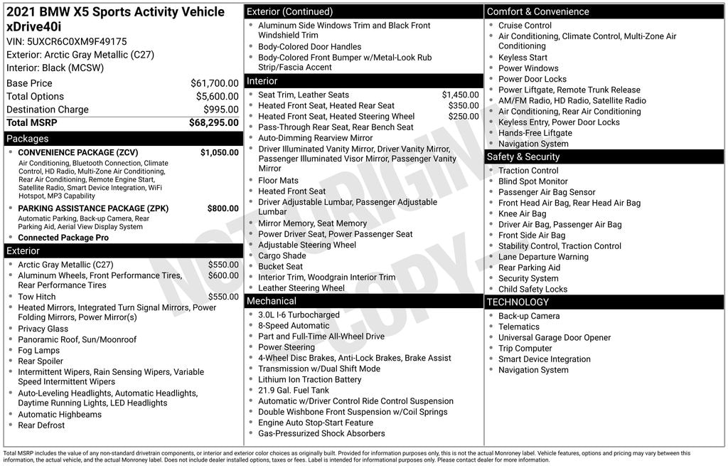 Used 2021 BMW X5 xDrive40i SUV