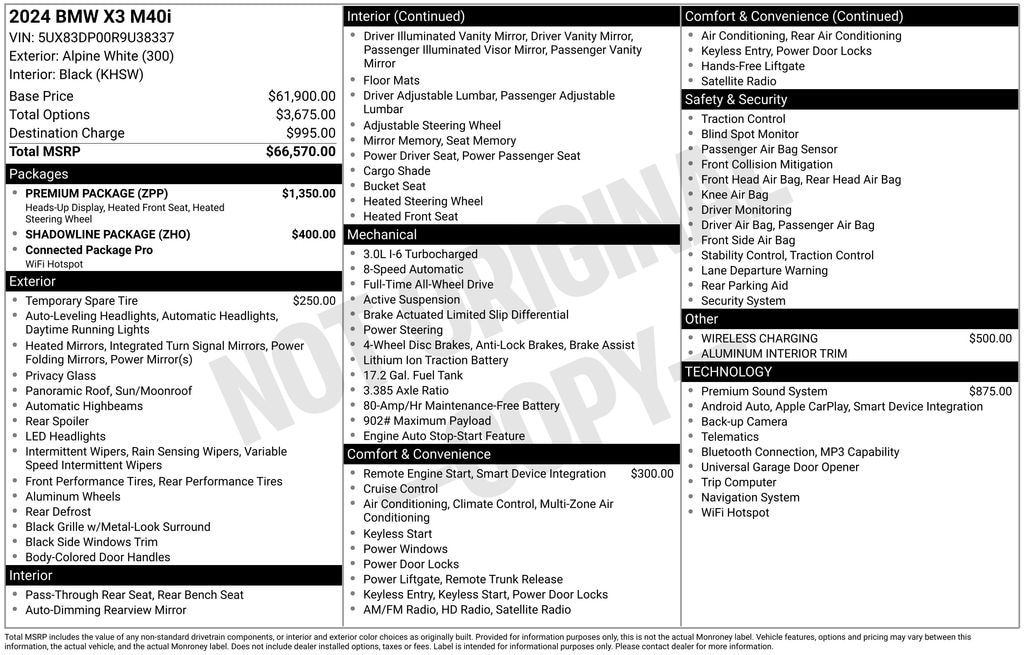 Used 2024 BMW X3 M40i SUV