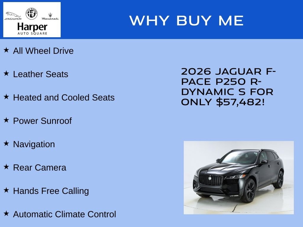 Used 2026 Jaguar F-PACE P250 R-Dynamic S SUV