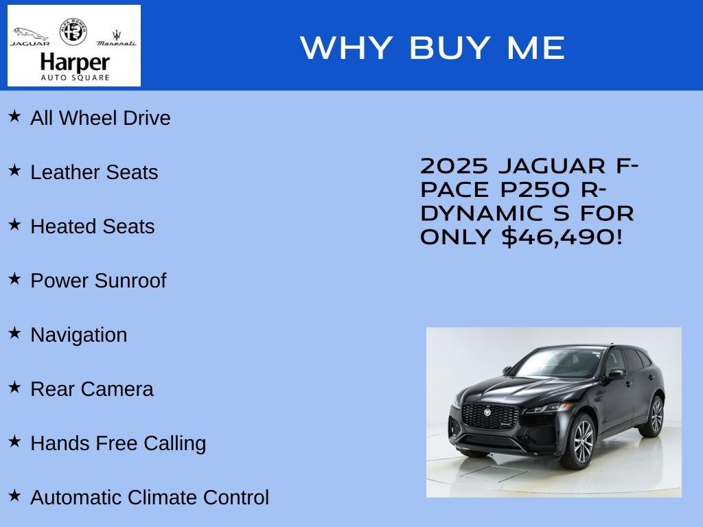 Used 2025 Jaguar F-PACE P250 R-Dynamic S SUV