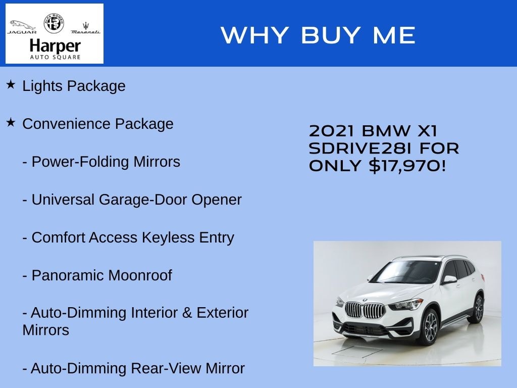 Used 2021 BMW X1 sDrive28i SUV