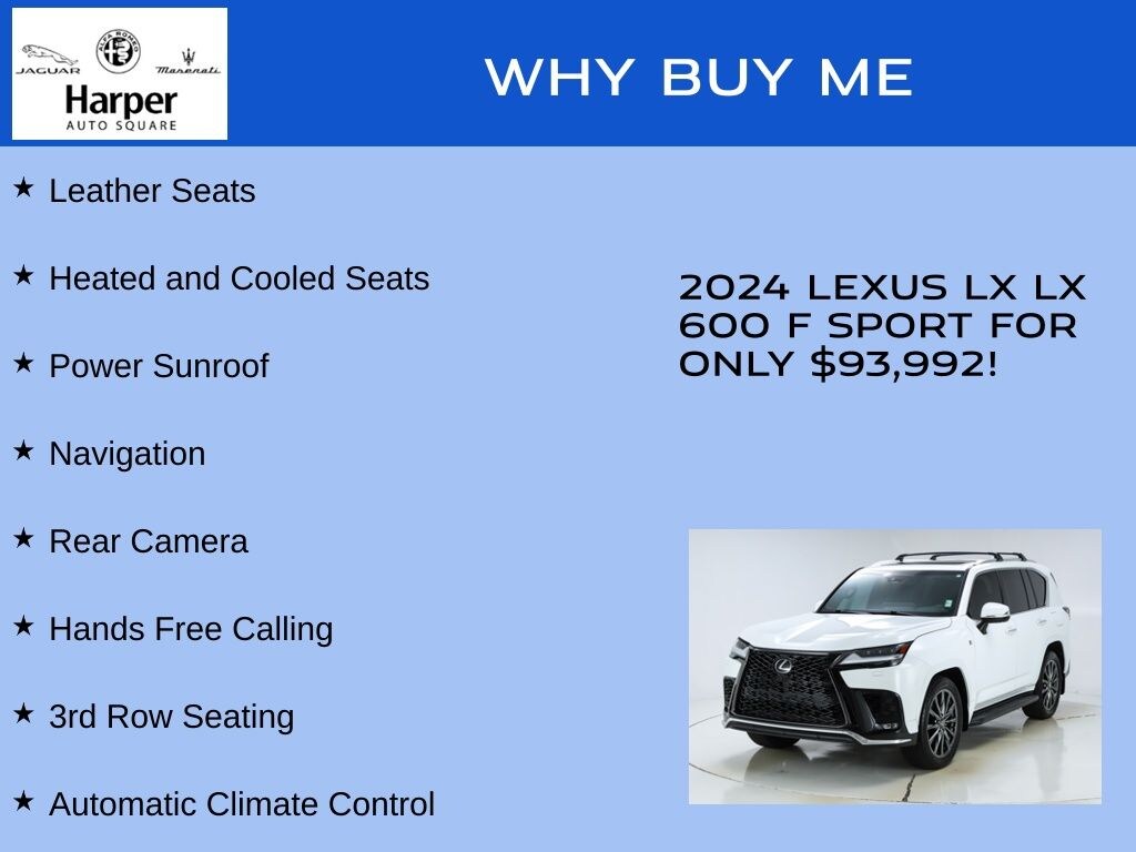 Used 2024 Lexus LX 600 F SPORT SUV