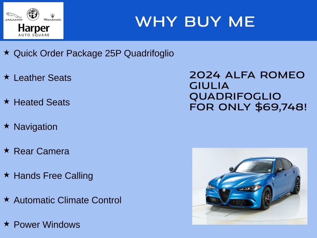 Used 2024 Alfa Romeo Giulia Quadrifoglio Sedan