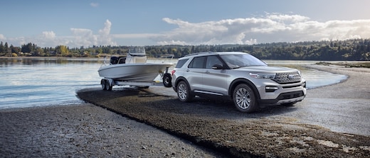 Ford Explorer Towing a Boat