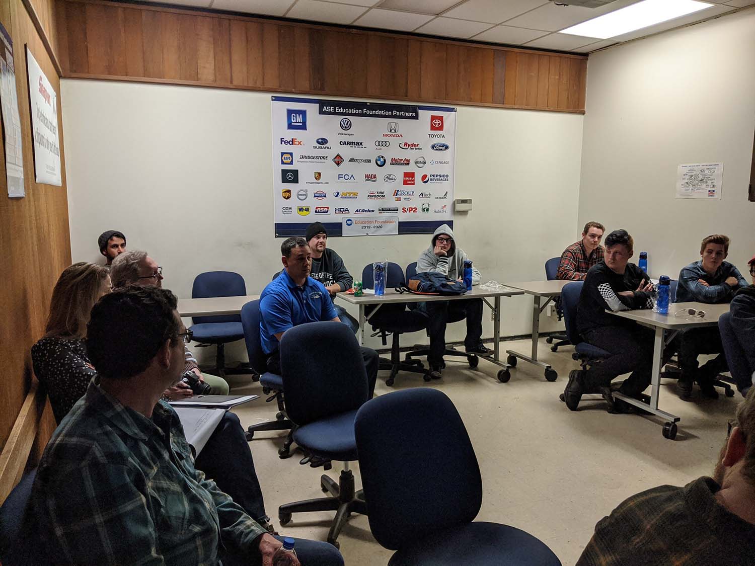 Ford Visit Talking with the students