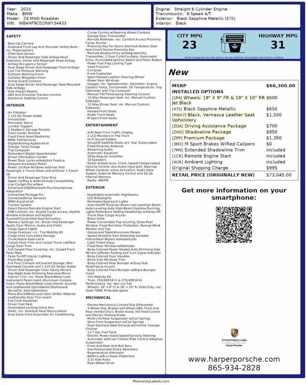 Used 2024 BMW Z4 sDrive M40i Convertible