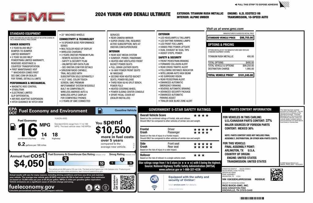 Used 2024 GMC Yukon Denali Ultimate SUV
