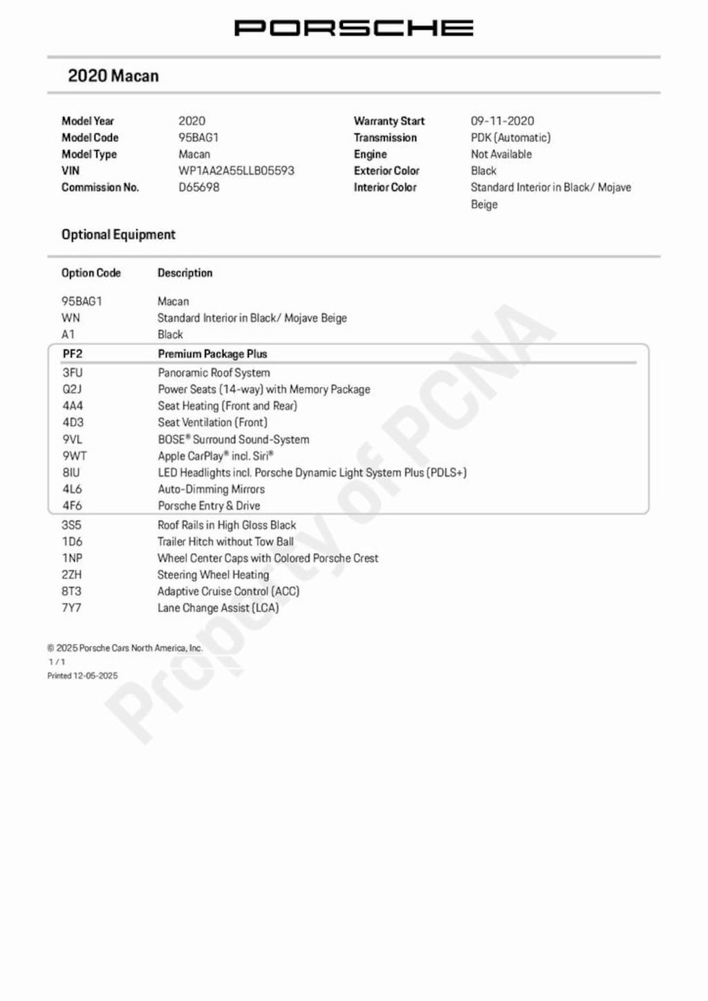 Certified 2020 Porsche Macan SUV