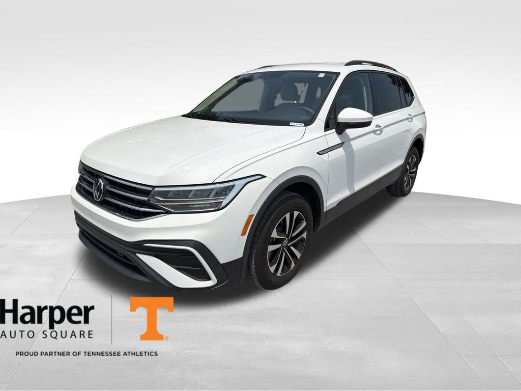 Pure White 2023 Volkswagen Tiguan SUV / Crossover All-Wheel Drive 8-Speed Automatic