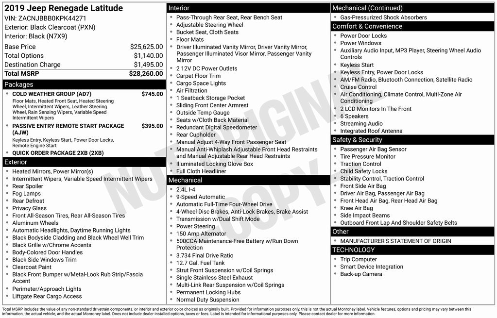 2019 Jeep Renegade Latitude