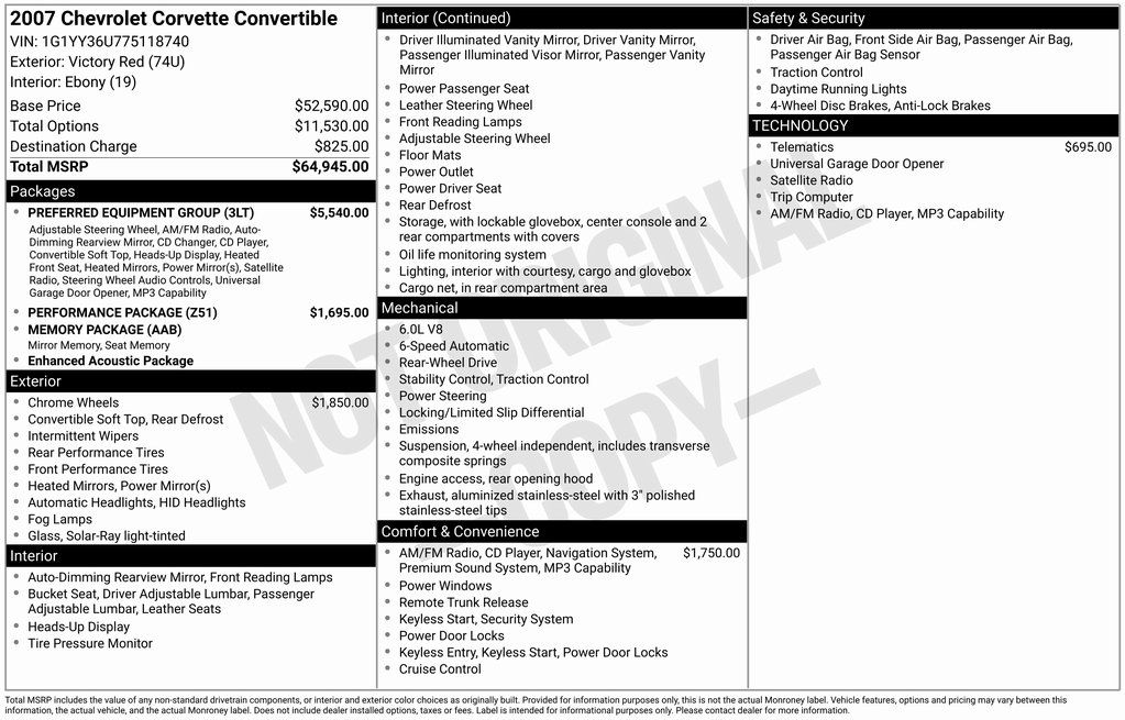 2007 Chevrolet Corvette Base's photo