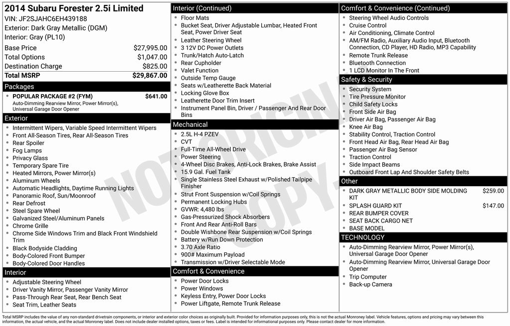 2014 Subaru Forester i Limited