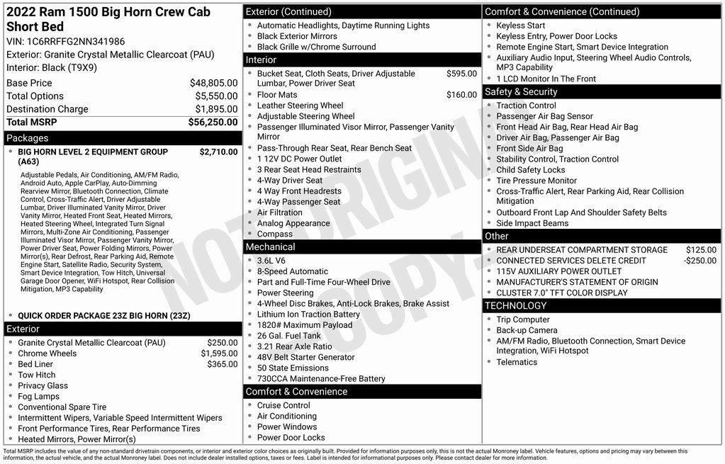 2022 RAM Ram 1500 Pickup Big Horn/Lone Star's photo