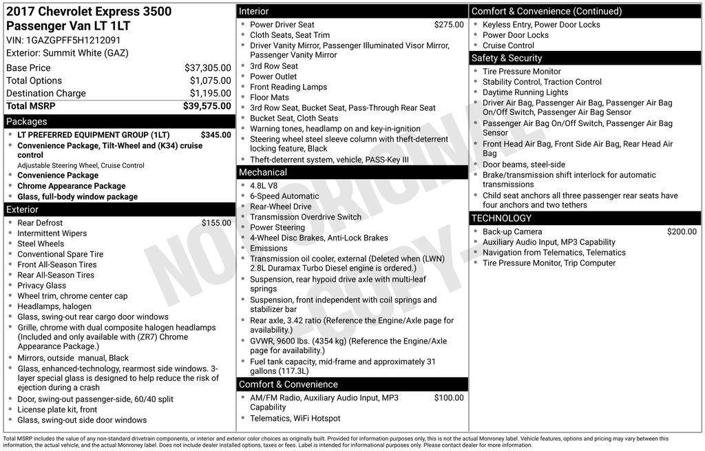 2017 Chevrolet Express Passenger LS's photo