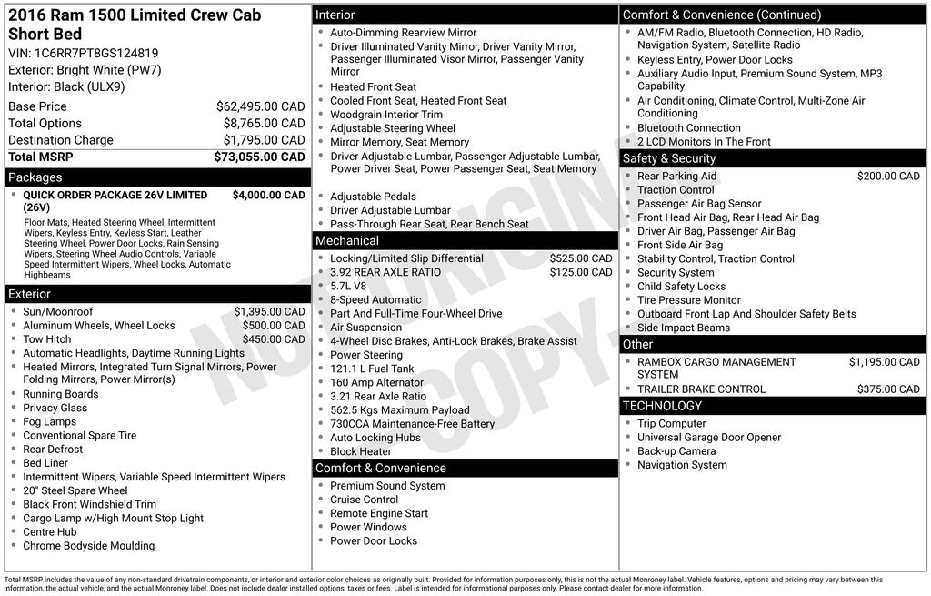 2016 RAM Ram 1500 Limited's photo