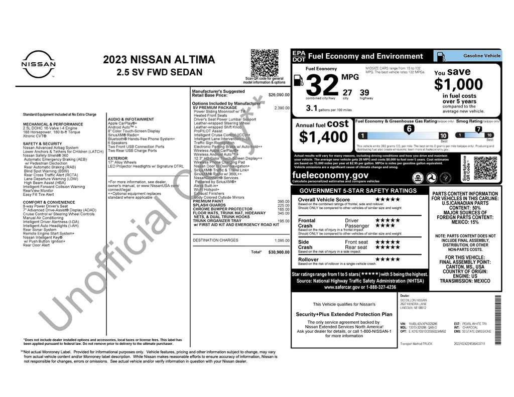 2023 Nissan Altima SV