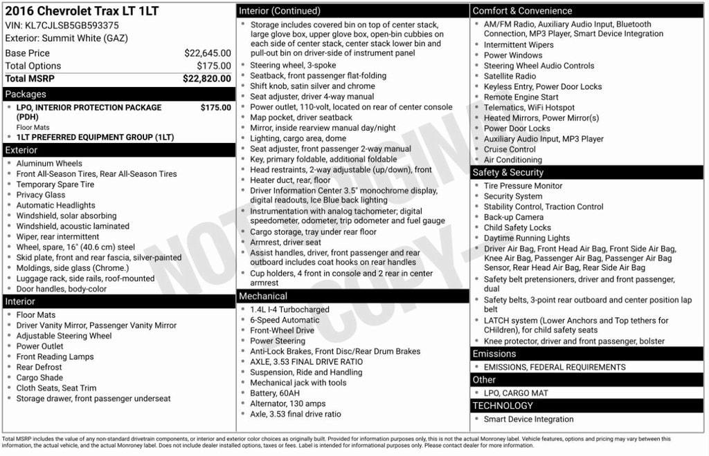 2016 Chevrolet Trax LT