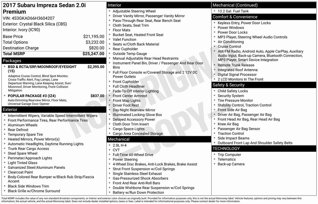 2017 Subaru Impreza Premium