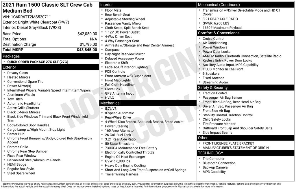 2021 RAM Ram 1500 Classic SLT